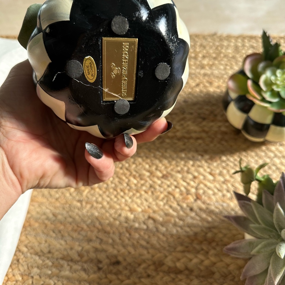 MacKenzie-Childs Black and White Faux Succulent Trio - Picture 5 of 10